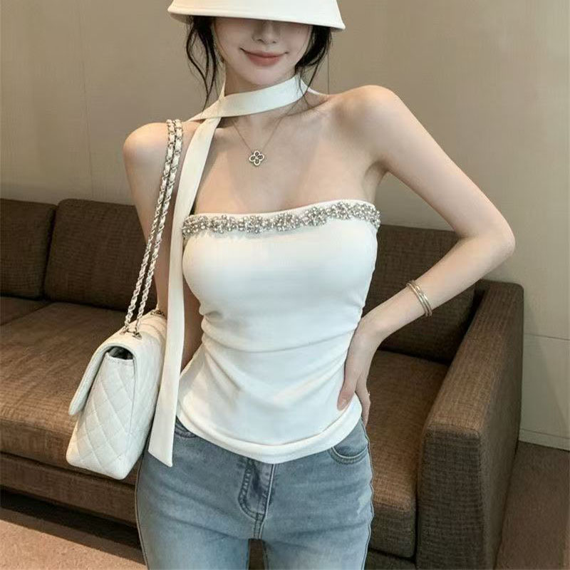 Crop top bustier pour femme or - Strapless Bra Backless avis et prix